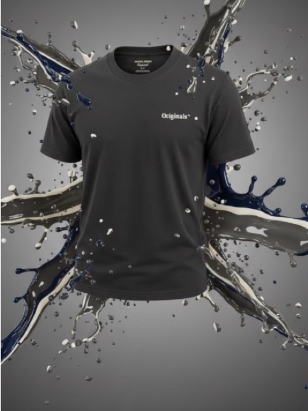 100% Cotton Men’s Black Crew Neck T-Shirt by Jack And Jones